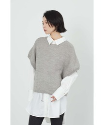 クロップドニットジレ