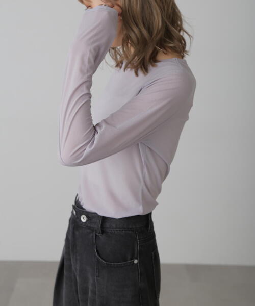 FREE'S MART(フリーズマート)の「◆シアークルーネックカットソー(Tシャツ/カットソー・レディース・ブルー/ブラック/ピンク/ホワイト・FREE)」の13枚目の写真