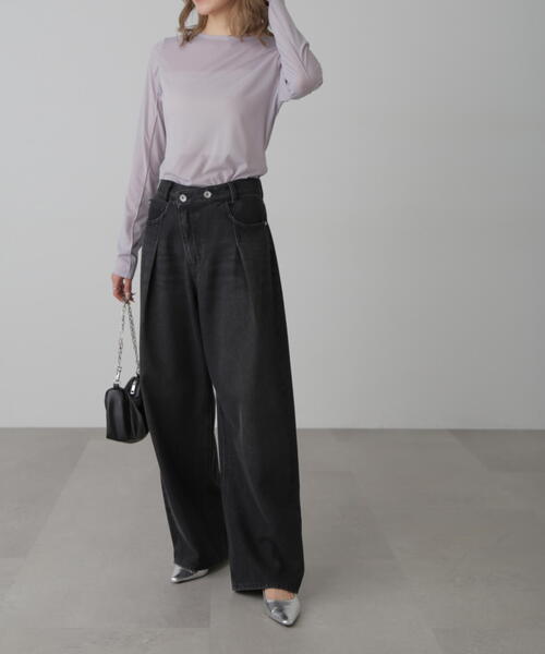 FREE'S MART(フリーズマート)の「◆シアークルーネックカットソー(Tシャツ/カットソー・レディース・ブルー/ブラック/ピンク/ホワイト・FREE)」の15枚目の写真