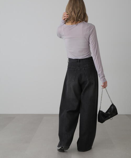 FREE'S MART(フリーズマート)の「◆シアークルーネックカットソー(Tシャツ/カットソー・レディース・ブルー/ブラック/ピンク/ホワイト・FREE)」の18枚目の写真