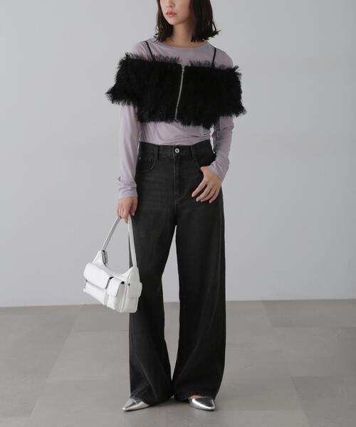 FREE'S MART(フリーズマート)の「◆シアークルーネックカットソー(Tシャツ/カットソー・レディース・ブルー/ブラック/ピンク/ホワイト・FREE)」の19枚目の写真