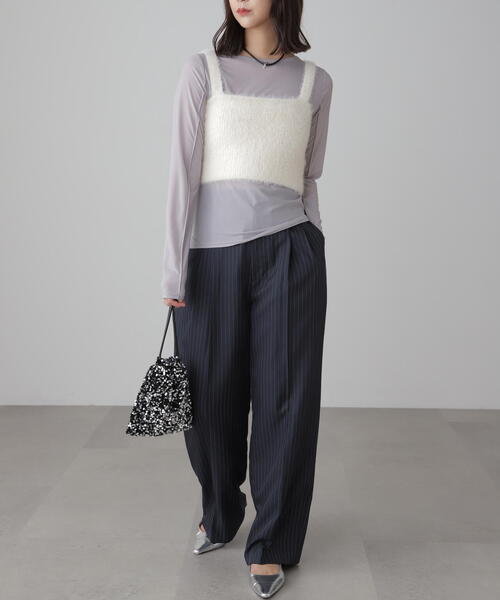 FREE'S MART(フリーズマート)の「◆シアークルーネックカットソー(Tシャツ/カットソー・レディース・ブルー/ブラック/ピンク/ホワイト・FREE)」の21枚目の写真