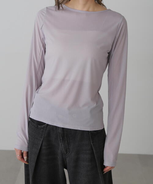 FREE'S MART(フリーズマート)の「◆シアークルーネックカットソー(Tシャツ/カットソー・レディース・ブルー/ブラック/ピンク/ホワイト・FREE)」の22枚目の写真