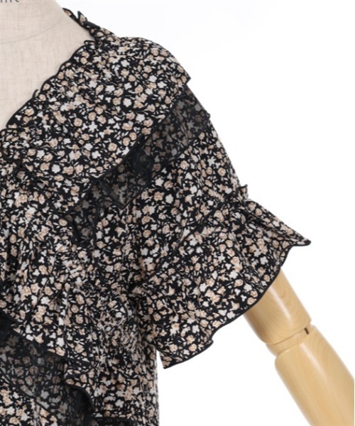 axes femme(アクシーズファム)の「2WAYフリル×チュールブラウス(シャツ/ブラウス・レディース・サックスブルー/ブラック/キナリ・FREE)」の14枚目の写真