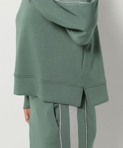 mysty woman（ミスティウーマン）の「サイドラインフーディ　149656（パーカー・レディース・ホワイト/ブラック/グリーン・FREE）」の4枚目の写真