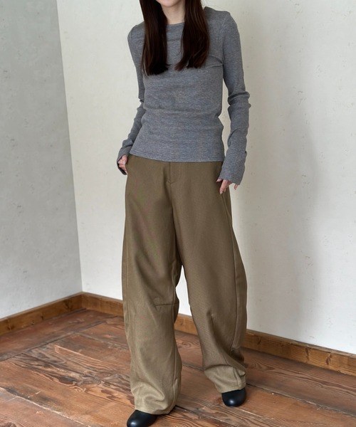 Per sist ence(パーシエンス)の「ラメリブクルーネックプルオーバー(Tシャツ/カットソー・レディース・アイボリー/ブラック/グレー・FREE)」の11枚目の写真