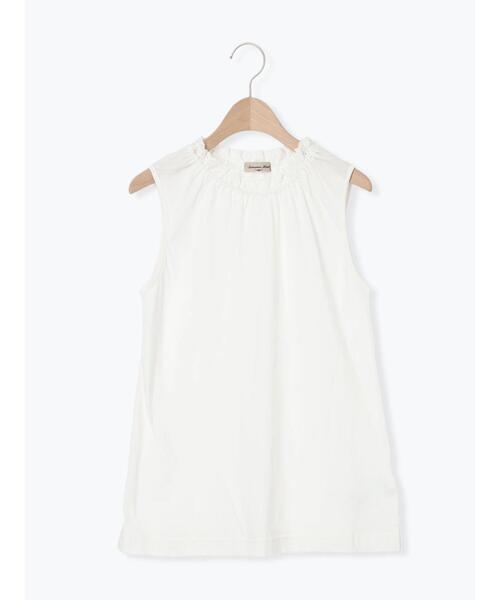 Samansa Mos2（サマンサ モスモス）の「襟レースノースリ（Tシャツ/カットソー・レディース・ブラック/モカ/オフホワイト/カーキ・F）」の12枚目の写真