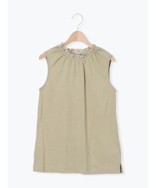 Samansa Mos2（サマンサ モスモス）の「襟レースノースリ（Tシャツ/カットソー・レディース・ブラック/モカ/オフホワイト/カーキ・F）」の14枚目の写真