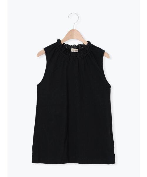 Samansa Mos2（サマンサ モスモス）の「襟レースノースリ（Tシャツ/カットソー・レディース・ブラック/モカ/オフホワイト/カーキ・F）」の15枚目の写真