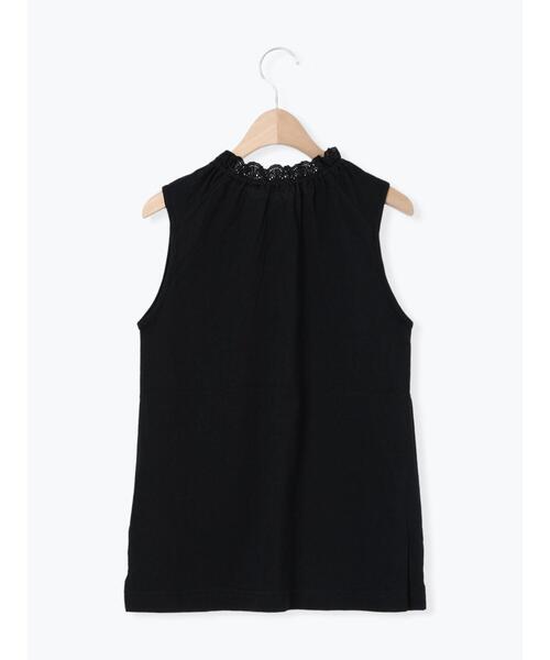 Samansa Mos2（サマンサ モスモス）の「襟レースノースリ（Tシャツ/カットソー・レディース・ブラック/モカ/オフホワイト/カーキ・F）」の16枚目の写真