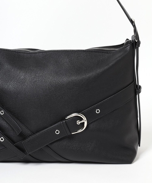 HARE（ハレ）の「ベルトデザインショルダーバッグ(HARE)（ショルダーバッグ・レディース・ブラック/グレー・FREE）」の11枚目の写真