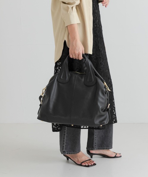 URBAN RESEARCH(アーバンリサーチ)の「レザーボストンバッグ(ボストンバッグ・レディース・ブラック/ベージュ系その他・-)」の13枚目の写真