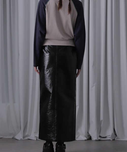 CREOLME（クレオルム）の「(CREOLME)パテントレザーライクスカート