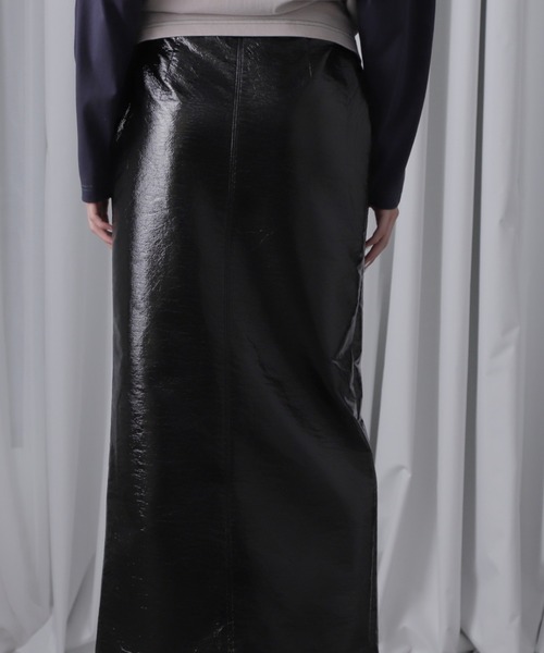 CREOLME（クレオルム）の「(CREOLME)パテントレザーライクスカート