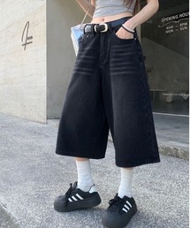 ブラックデニムハーフパンツ(BQ)