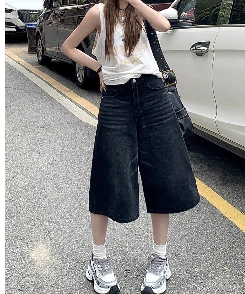 デニムハーフパンツ　MARQUES ' ALMEIDA セール】デニムハーフパンツ（男の子・女の子)（デニムパンツ