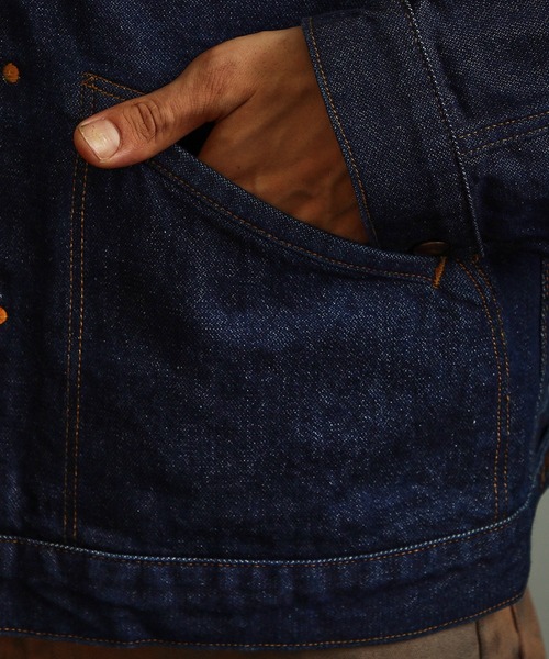 Lee（リー）の「Wrangler/ラングラー 24MJZ ジップデニムジャケット（デニムジャケット・メンズ・インディゴブルー/ブルー系その他・MEDIUM/SMALL/LARGE/X-LARGE）」の12枚目の写真