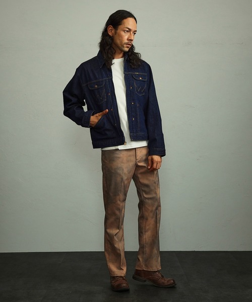 Wrangler 24MJZ デニムジャケット ジップアップ POST JUNK / 60's WRANGLER 24MJZ 手刺繍＆ワッペン デニム