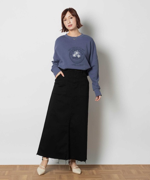 SOMETHING(サムシング)の「SOMETHING(サムシング)【レディース】ベイカースカート(スカート・レディース・ブラック・S/M/XS)」の3枚目の写真