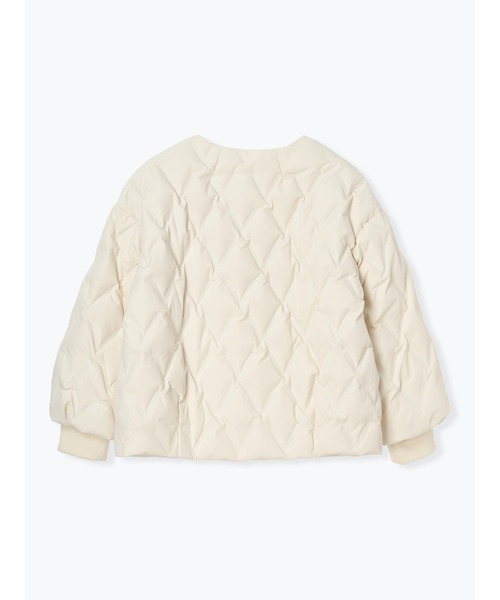 【大きいサイズ】シームレスノーカラーダウンジャケット（テーラードジャケット）｜Re-J&SUPURE（リジェイアンドスプル）