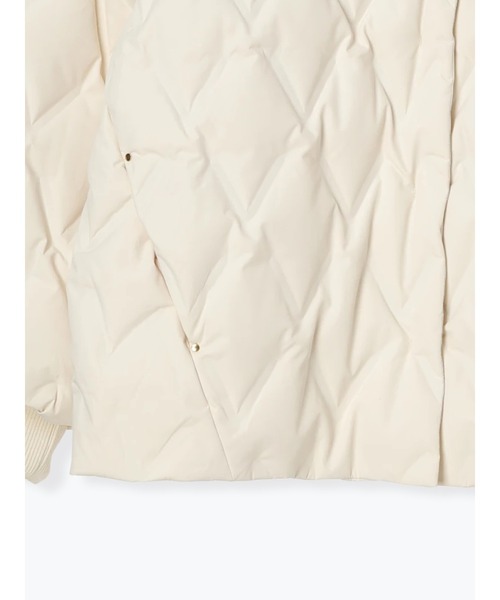 【大きいサイズ】シームレスノーカラーダウンジャケット（テーラードジャケット）｜Re-J&SUPURE（リジェイアンドスプル）