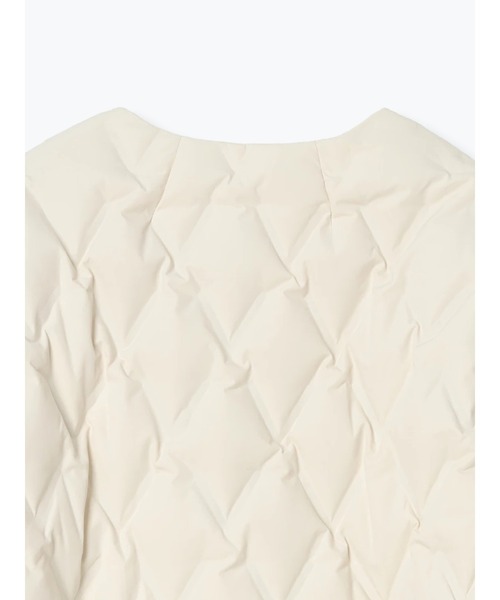 【大きいサイズ】シームレスノーカラーダウンジャケット（テーラードジャケット）｜Re-J&SUPURE（リジェイアンドスプル）