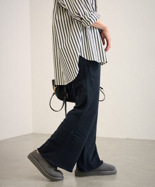 FRAMeWORK（フレームワーク）の「mean machine age 別注BRENTWOOD SWEAT パンツ（スウェットパンツ・レディース・ブラック/ライトグレー・FREE）」の6枚目の写真