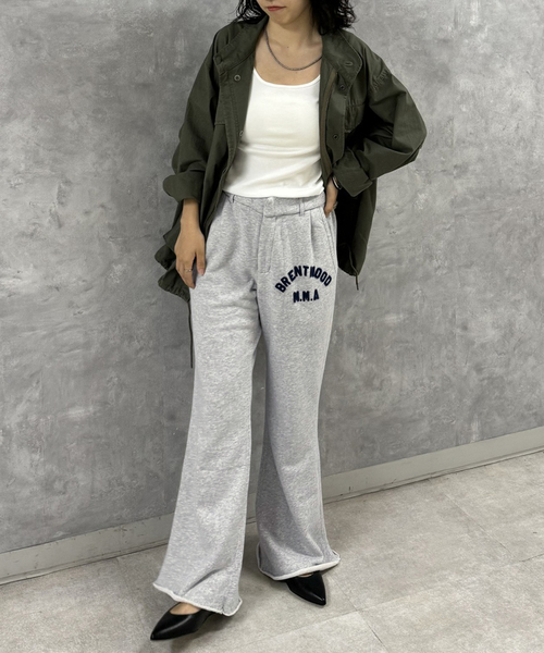 FRAMeWORK（フレームワーク）の「mean machine age 別注BRENTWOOD SWEAT パンツ（スウェットパンツ・レディース・ブラック/ライトグレー・FREE）」の9枚目の写真