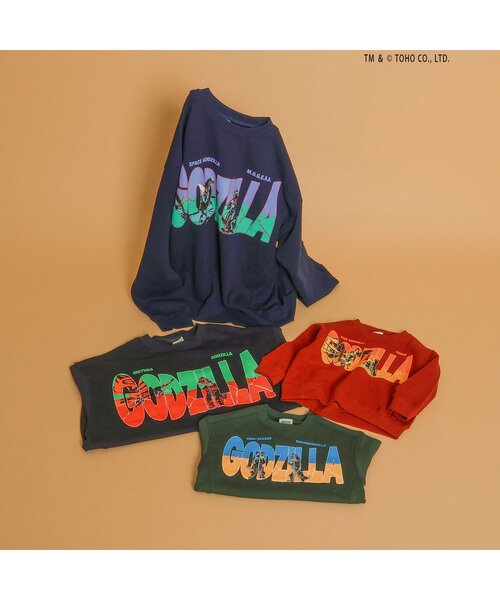 BREEZE（ブリーズ）の「【ゴジラ】VSトレーナー（大人）（スウェット・メンズ・グリーン/ワインレッド/チャコール/ネイビー・LARGE/MEDIUM）」の5枚目の写真
