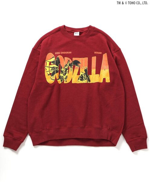 BREEZE（ブリーズ）の「【ゴジラ】VSトレーナー（大人）（スウェット・メンズ・グリーン/ワインレッド/チャコール/ネイビー・LARGE/MEDIUM）」の13枚目の写真