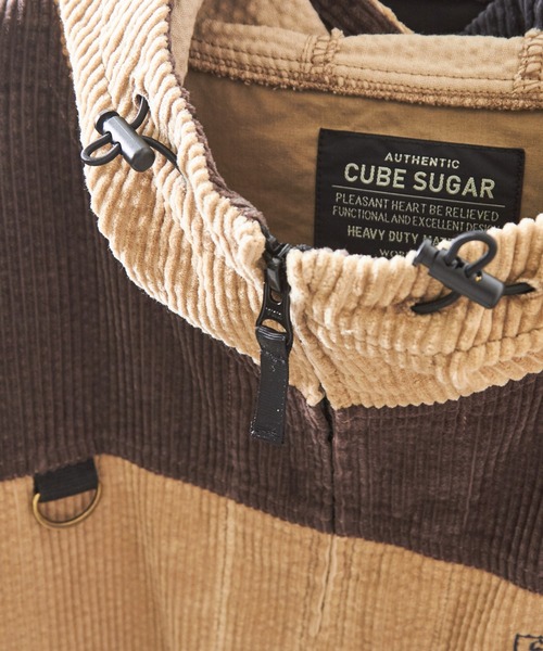 CUBE SUGAR（キューブシュガー）の「6Wサッカーコールジップアップフードジャケット（マウンテンパーカー・レディース・ブラウン/パープル/ベージュ/スミクロ/マルチ・M）」の15枚目の写真