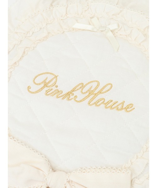 PINK HOUSE（ピンクハウス）の「ロゴ刺繍丸形フリルポシェット