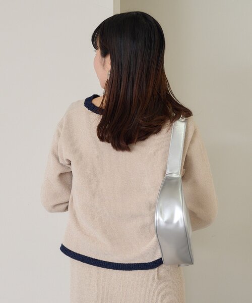 CIAOPANIC TYPY（チャオパニックティピー）の「前後２WAYモールヤーン配色アンサンブルニットキャミワンピース（ワンピース・レディース・グレー/アイボリー/ブラック・ONE SIZE）」の6枚目の写真