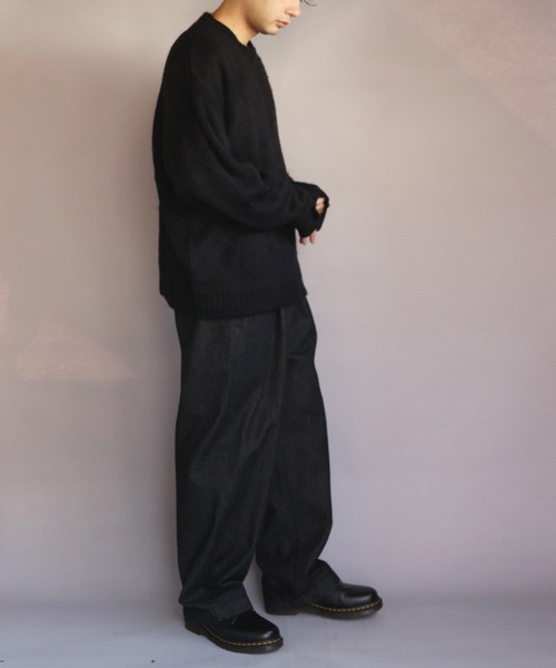 ８(eight)（エイト）の「モヘアタッチクルーネックセーター（ニット/セーター・メンズ・ブラック/ブラック×レッド/グレー系その他/チャコールグレー/ライトグレー/ベージュ系その他/グリーン系その他/マスタード/ブルー/グリーン・LARGE/MEDIUM）」の16枚目の写真