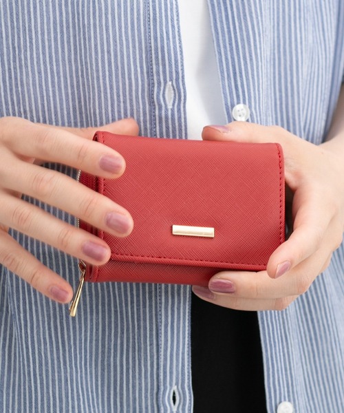 Honeys（ハニーズ）の「ジップウォレット（財布・レディース・ホワイト/ブルー/レッド・FREE）」の2枚目の写真