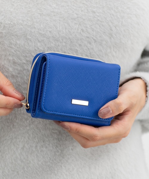Honeys（ハニーズ）の「ジップウォレット（財布・レディース・ホワイト/ブルー/レッド・FREE）」の3枚目の写真
