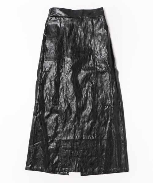 LAUTREAMONT(ロートレアモン)の「【WEB&一部店舗限定】ナロースカート≪合成皮革≫(スカート・レディース・ブラック/ベージュ・9号)」の2枚目の写真