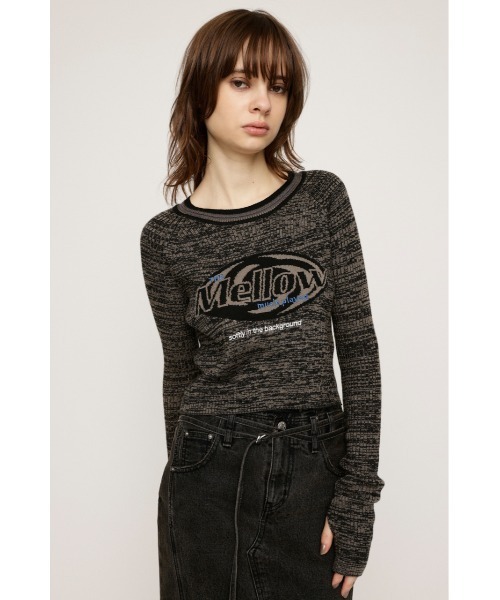 トップス Sinoon Logo Half Knit Melange SINOON Sinoon Logo Half Knit Melange Grey