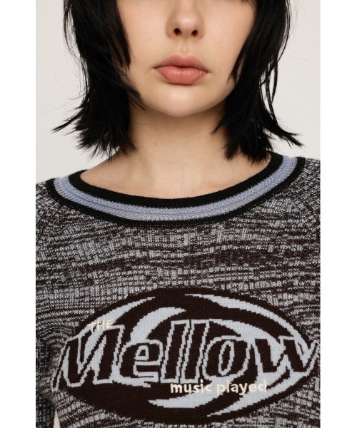 maly logo tops 正規品 セール】MELANGE LOGO JQ TOPS メランジ ロゴ ジャガード