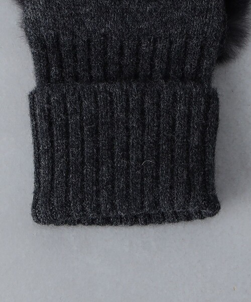 UNITED ARROWS（ユナイテッドアローズ）の「レッキスラビットファー フィンガーレスグローブ（手袋・レディース・ライトグレー/ダークグレー/ベージュ・FREE）」の17枚目の写真