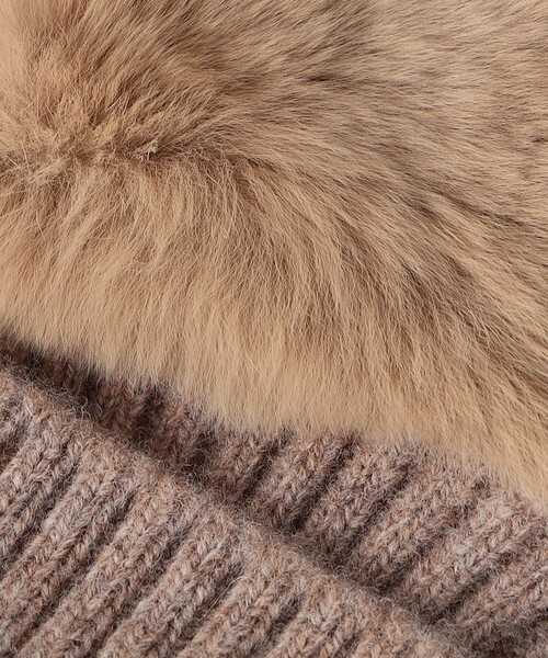 UNITED ARROWS（ユナイテッドアローズ）の「レッキスラビットファー フィンガーレスグローブ（手袋・レディース・ライトグレー/ダークグレー/ベージュ・FREE）」の21枚目の写真