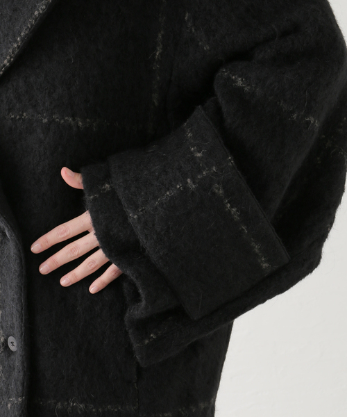 SEEALL(シーオール)の「SEEALL OVERSIZED DOUBLE BREASTED COAT SAW41 JK101:コート(その他アウター・レディース・ブラック・38)」の3枚目の写真