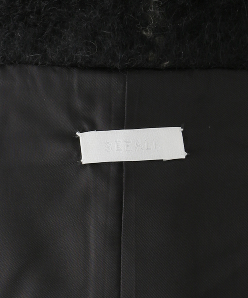SEEALL(シーオール)の「SEEALL OVERSIZED DOUBLE BREASTED COAT SAW41 JK101:コート(その他アウター・レディース・ブラック・38)」の13枚目の写真