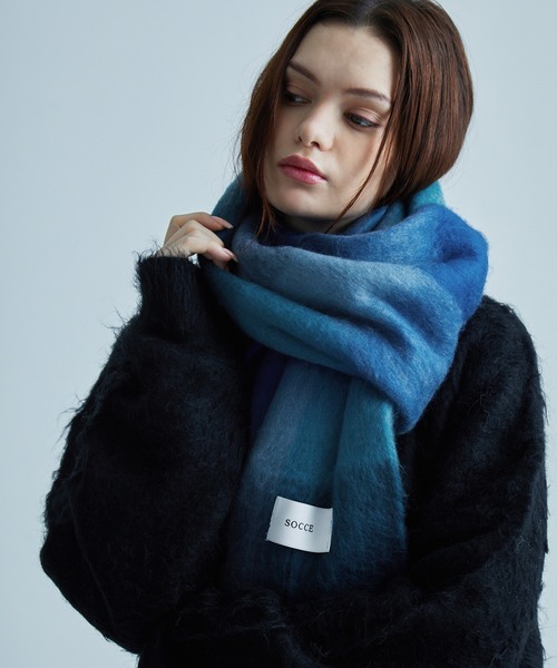 Chloé ブラック フリンジ マフラー マフラー ストール ベーシックフリンジマフラー レディース