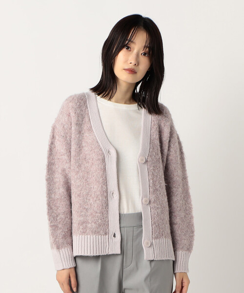 COMME CA ISM(コムサイズム)の「ミックスカラー ブークレカーディガン(カーディガン/ボレロ・レディース・ライトグレー/ピンク/ブルー・FREE)」の9枚目の写真