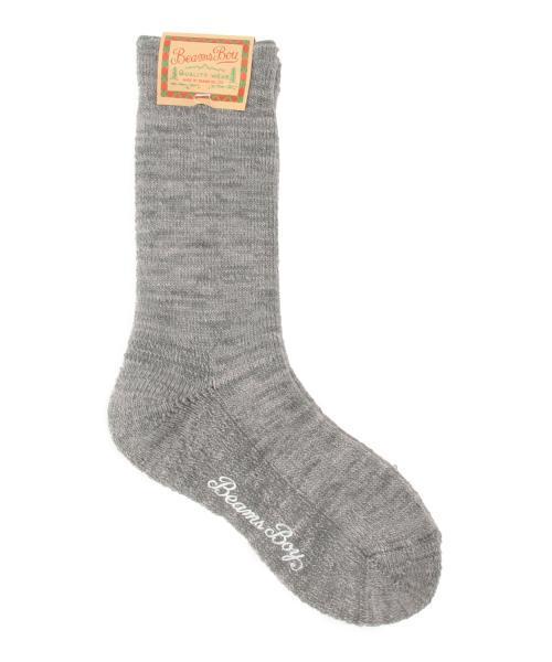 BEAMS BOY（ビームスボーイ）の「BEAMS BOY / ローゲージパイル クルーソックス（ソックス/靴下・レディース・ホワイト/グレー/ネイビー・ONE SIZE）」の6枚目の写真