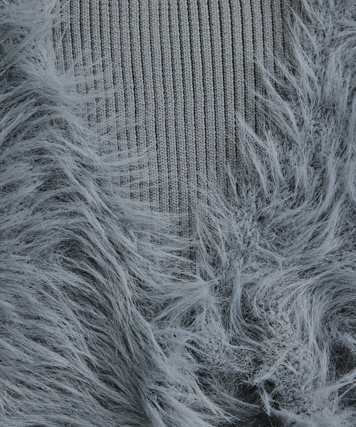 VIS（ビス）の「【SET】カシュクールシャギーレイヤードワンピース（ワンピース・レディース・オフホワイト/ライトグレー/ブラウン・FREE）」の12枚目の写真