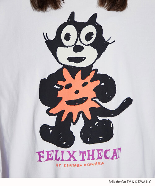 CIAOPANIC（チャオパニック）の「【FELIX THE CAT/フィリックス・ザ・キャット】ロゴスウェット（Tシャツ/カットソー・レディース・ブラック/アイボリー/イエロー・FREE）」の16枚目の写真