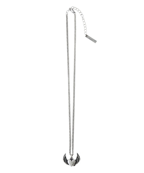 X-girl(エックスガール)の「HEART AND WING CHARM NECKLACE(ネックレス・レディース・シルバー・ONE SIZE)」の4枚目の写真