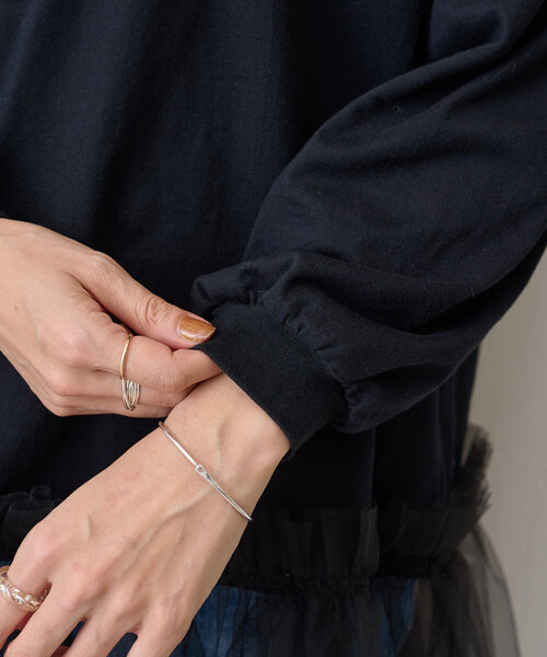 BEARDSLEY（ビアズリー）の「チュールコンビロングTee（Tシャツ/カットソー・レディース・ブラック・FREE）」の8枚目の写真